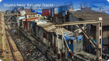 Slums Near Railway Tracts