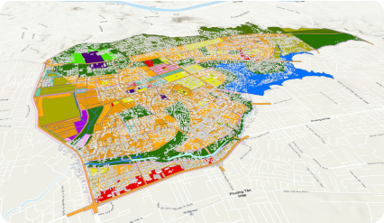 Urban city aerial image